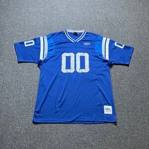 Vintage Bud Light Football Jersey XL Blue Silver Mesh Beer Promo Gameday Tee